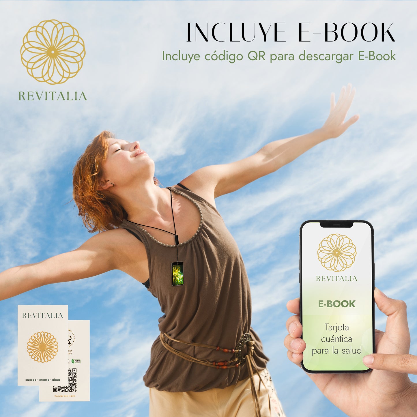 Tarjeta cuántica - Incluido: (Cordón ionizado + Guía de Regalo+ Certificado)