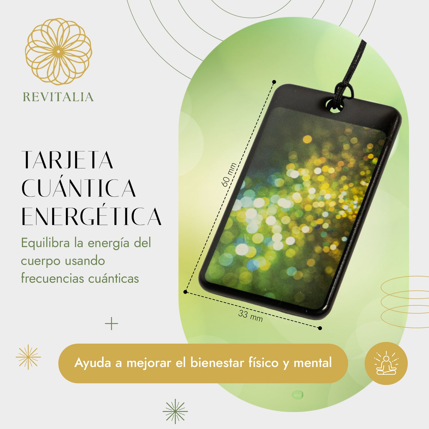 Tarjeta cuántica - Incluido: (Cordón ionizado + Guía de Regalo+ Certificado)
