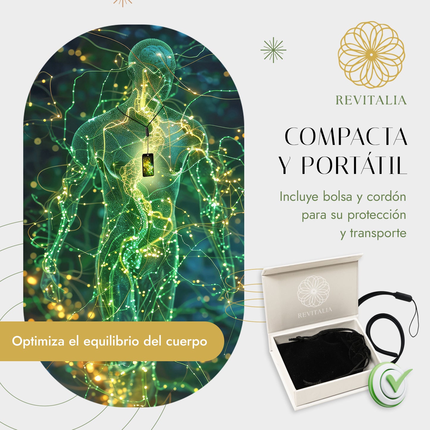 Tarjeta cuántica - Incluido: (Cordón ionizado + Guía de Regalo+ Certificado)